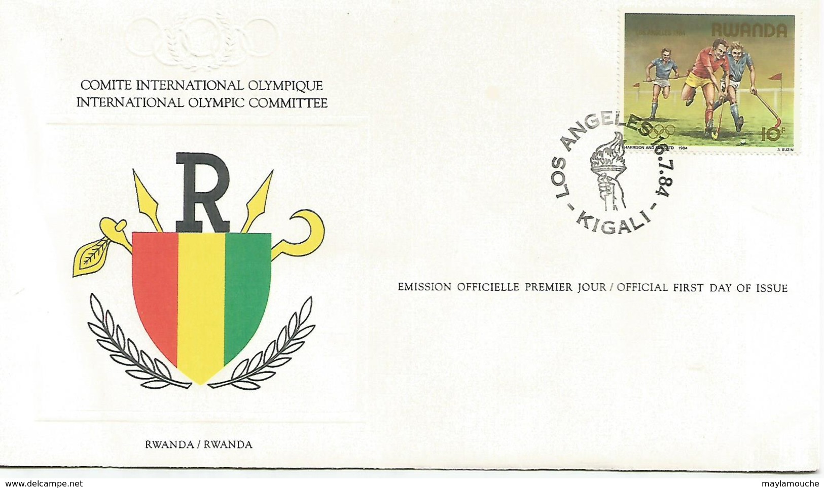 Enveloppe Olympique 1984  Rwanda - Colecciones