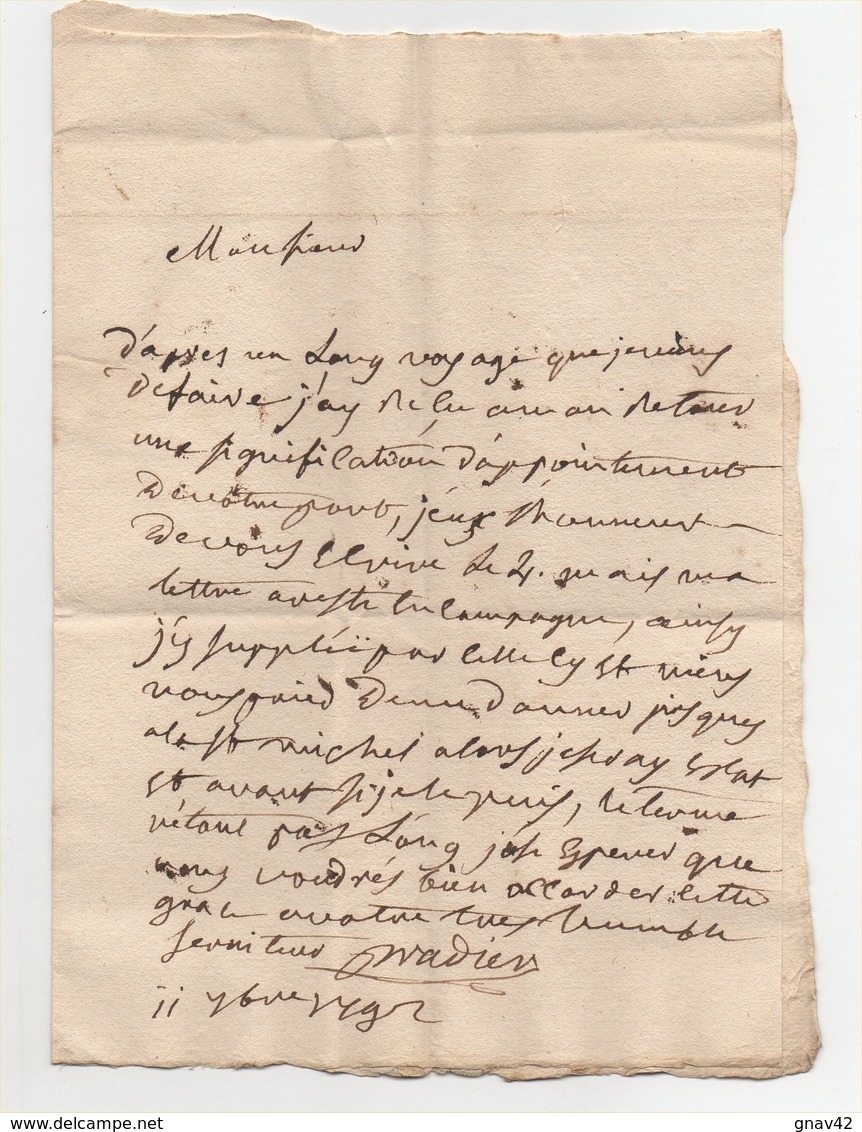 Lettre Pour Arlebosc  Ardèche 1792 - Manuscrits