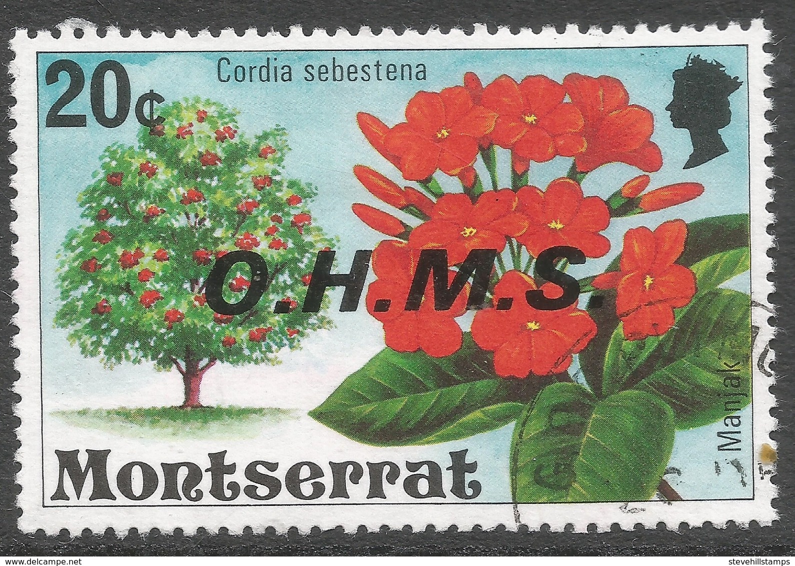 Montserrat. 1976 Official. 20c Used. SG O20 - Montserrat