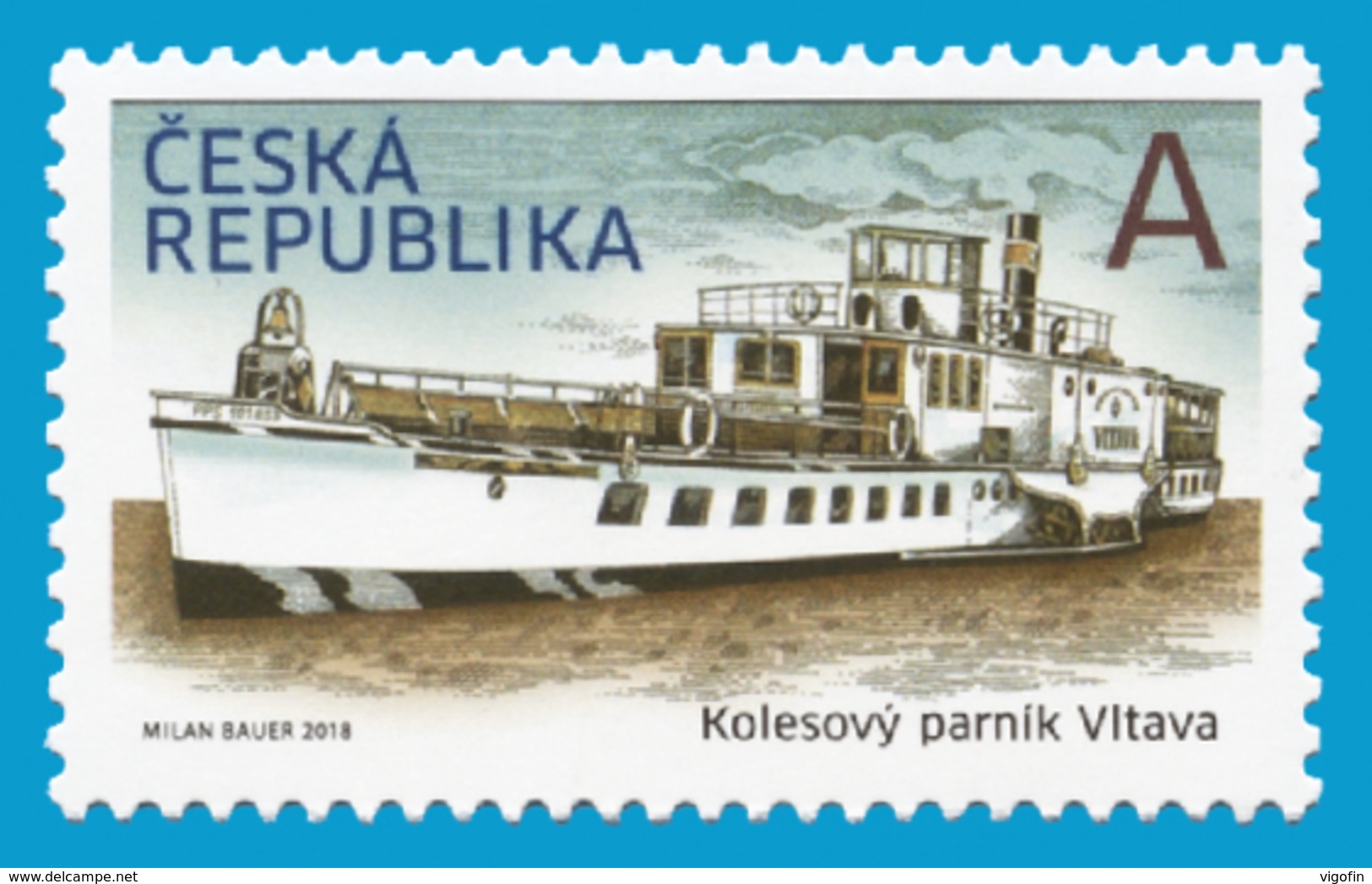 CZ 2018-0973 SHIP "VLTAVA", CZECH, 1 X 1v, MNH - Neufs