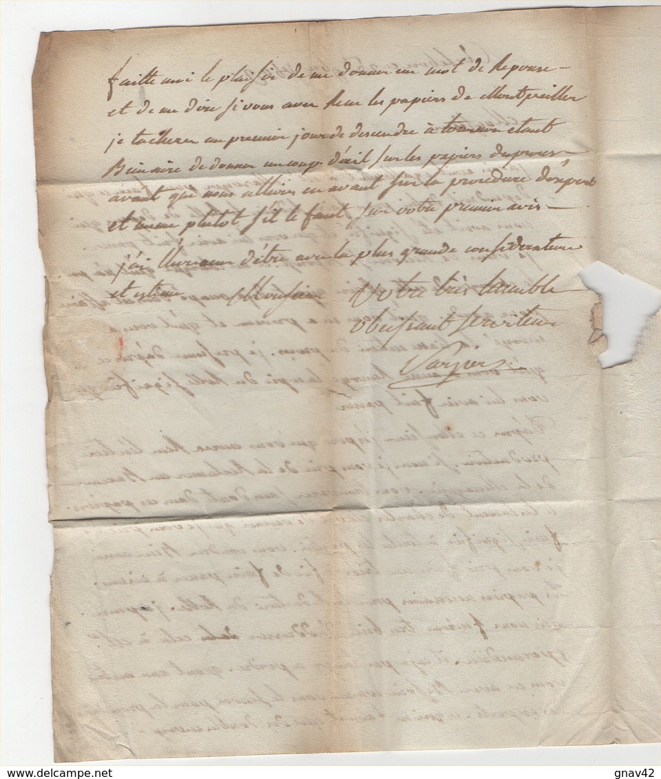 Lettre Arlebosc Pour Tournon 1809 Ardèche - Manuscrits