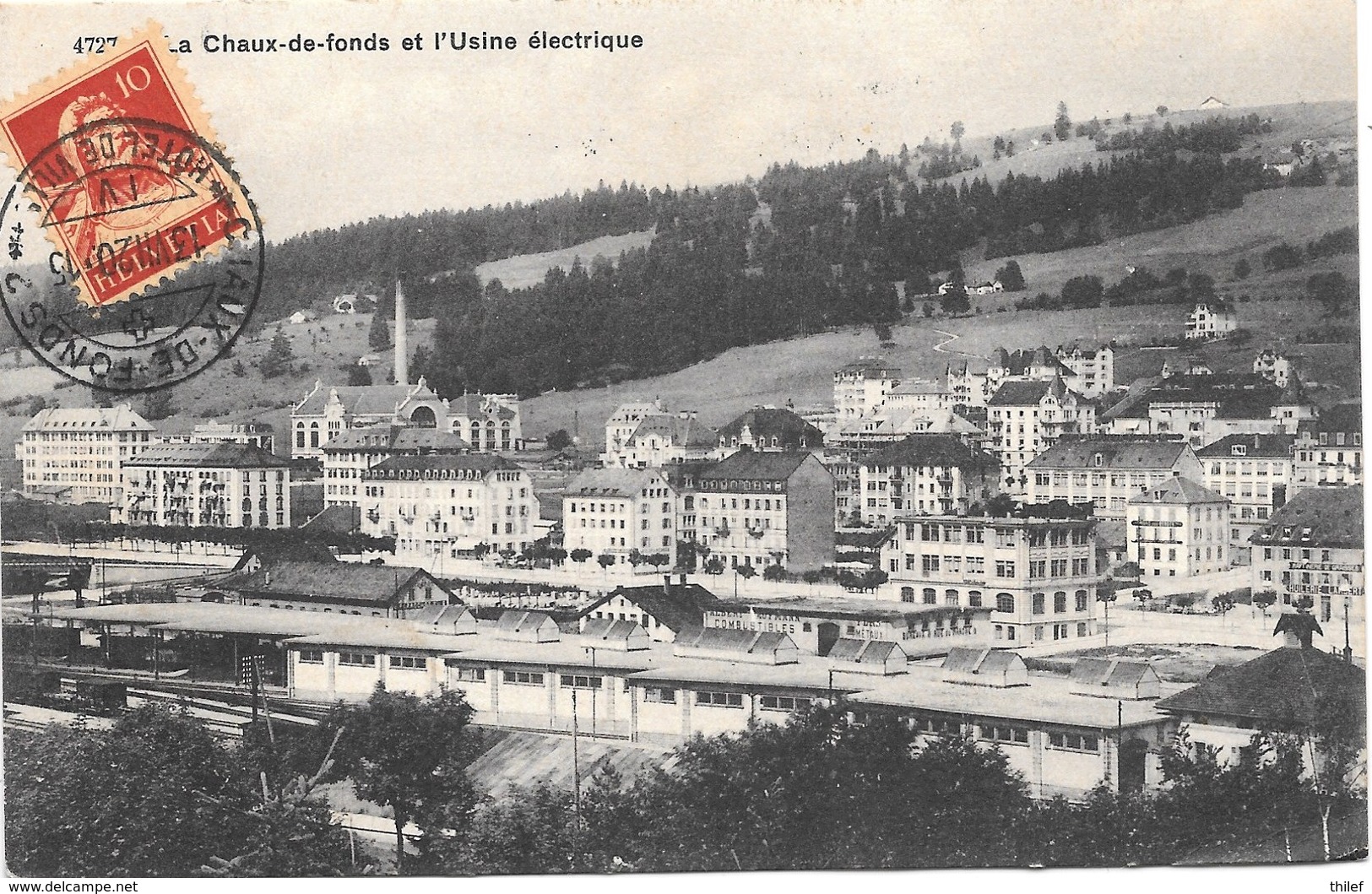 La Chaux-de-Fonds NA6: La Chaux-de-Fonds Et L'Usine électrique 1920 - Autres & Non Classés