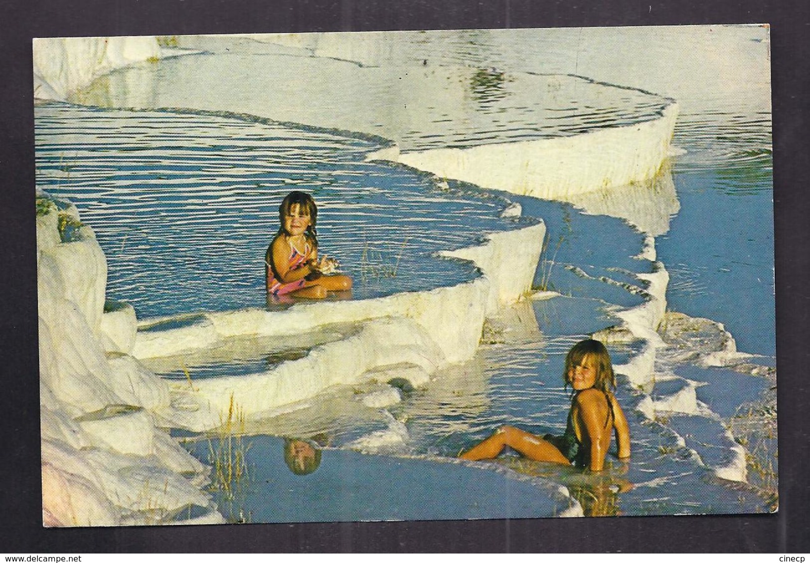 CPSM TURQUIE - PAMUKKALE - TB PLAN Enfants Jouant Dans L'eau + Jolie Oblitération Verso - Turkey