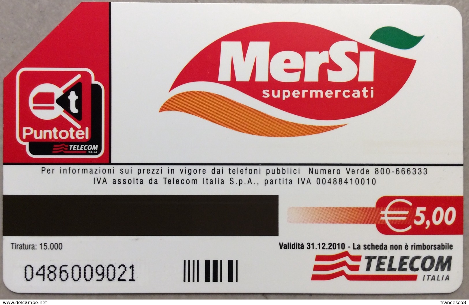 TELECOM MERSI’ Supermercati 15.000 - Zodiaque