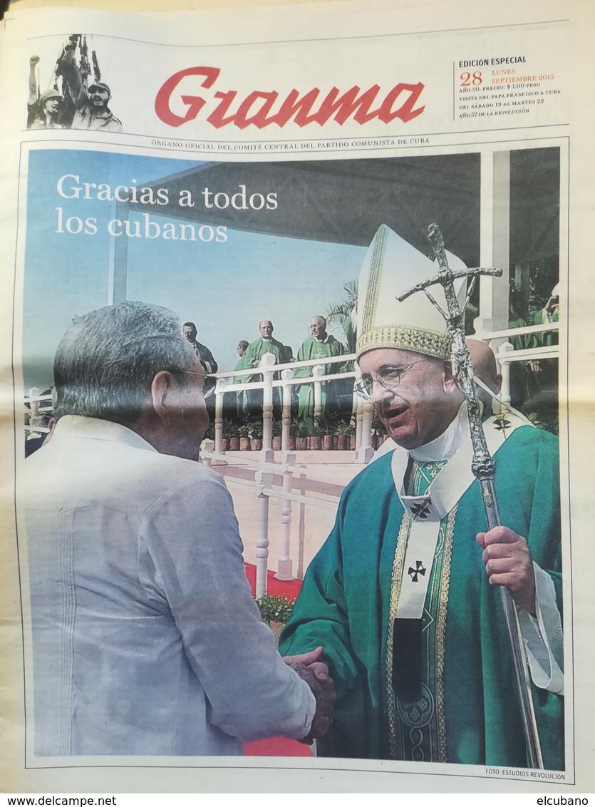 Papa Francesco Viaggio Visita Apostolica Cuba Kuba Quotidiano Granma - [3] 1991-Hoy