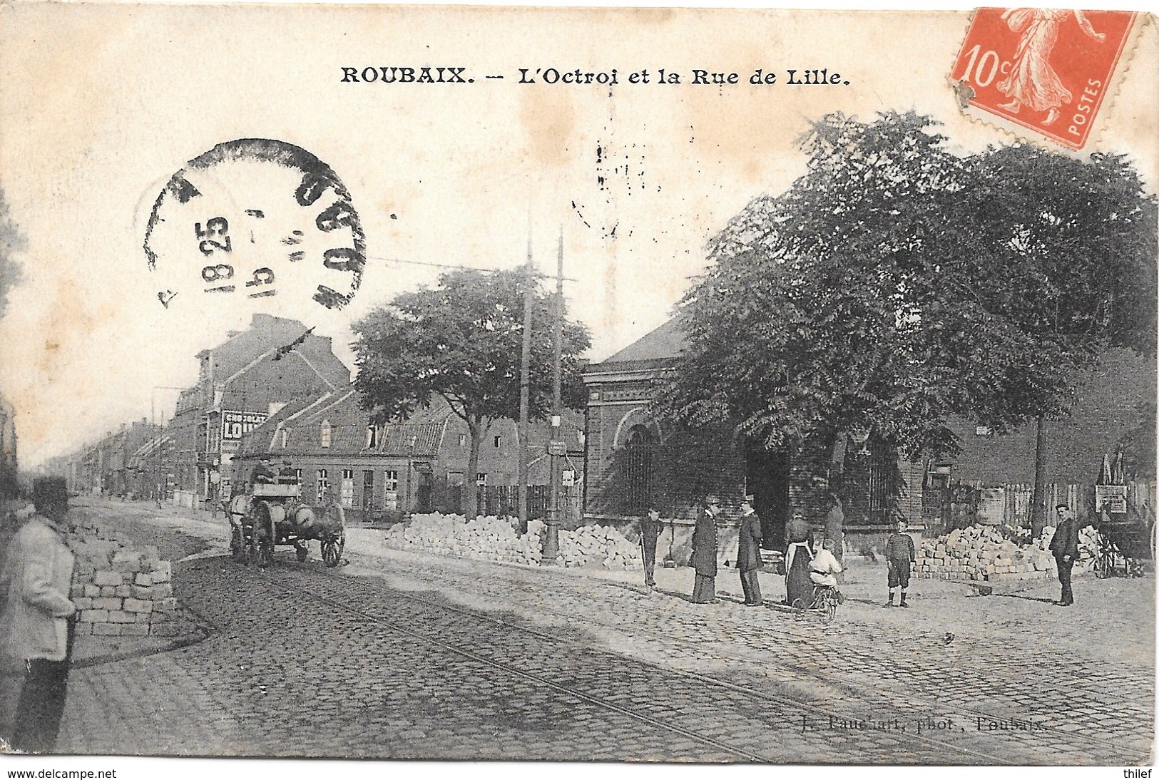 Roubaix NA6: L'Octroi Et La Rue De Lille 1911 - Roubaix