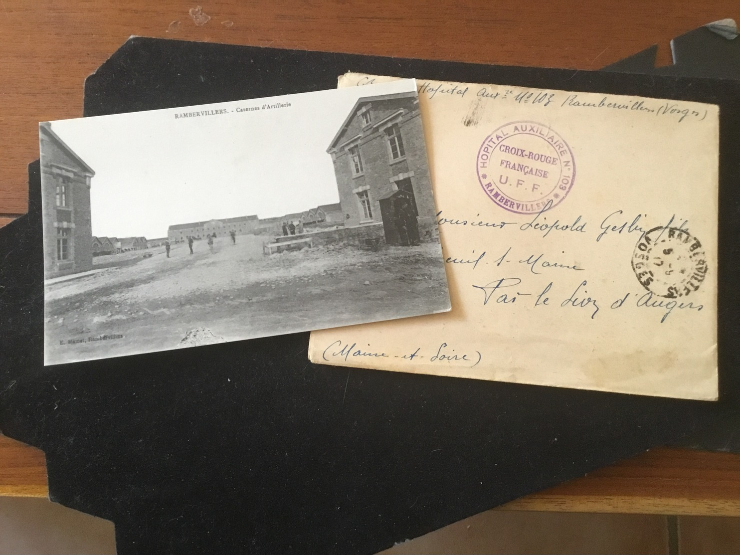 Rambervilliers Casernes D Artillerie Vendu Avec Sa  Lettre Cachet Hôpital Auxiliaire 1917 - Rambervillers