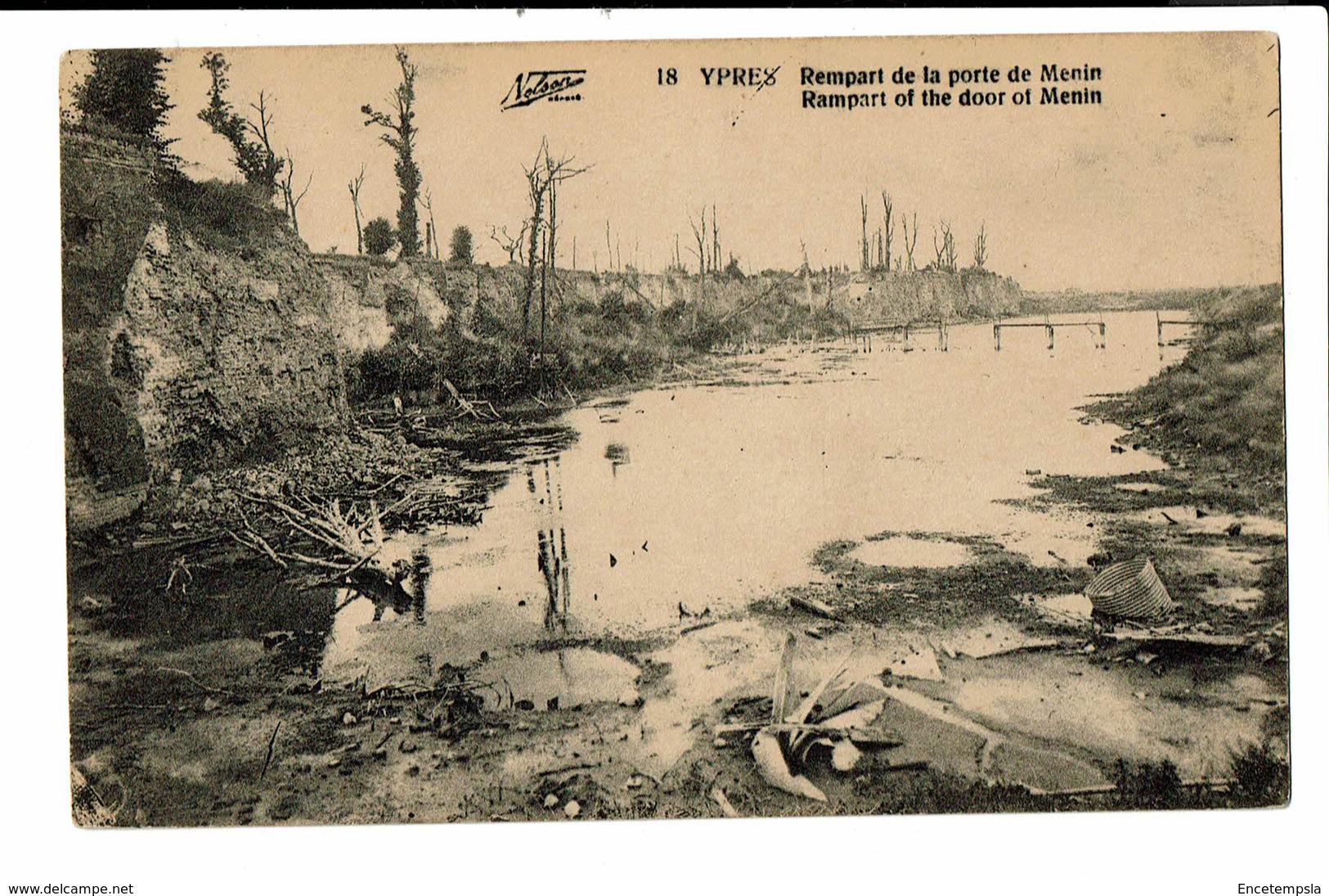 CPA - Carte Postale -BELGIQUE - Ieper - Rempart De La Porte De Menin-1922  VM533 - Ieper