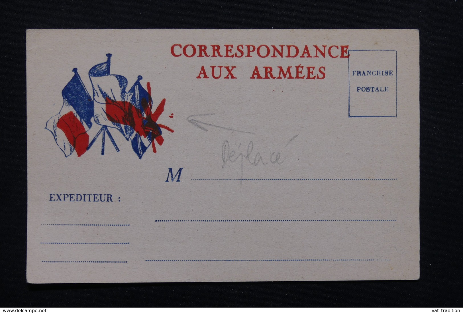 FRANCE - Carte FM Avec Variété De La Couleur Rouge Décalé - L 22615 - Lettres & Documents