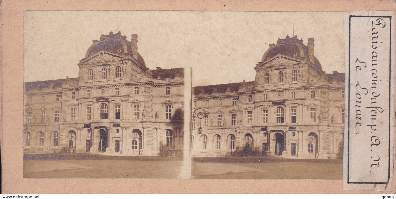 PARIS -- Le LOUVRE - Vue Stèrèoscopique - Arrondissement: 01