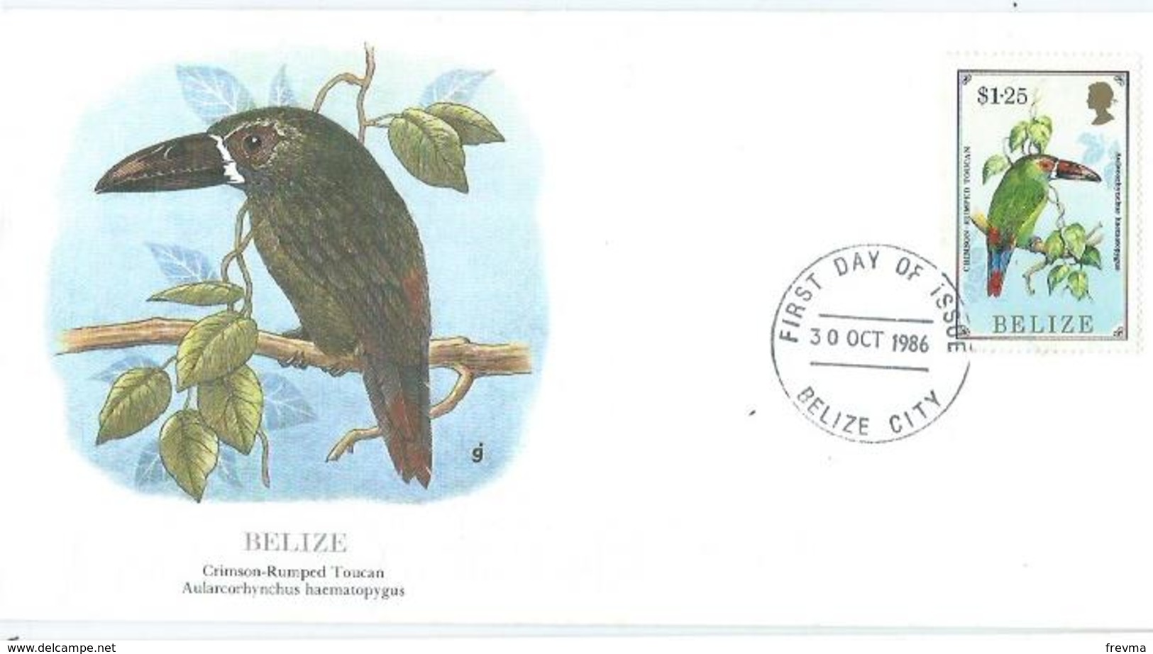 Enveloppe 1er Jour Belize FDC 1986 - Belize (1973-...)