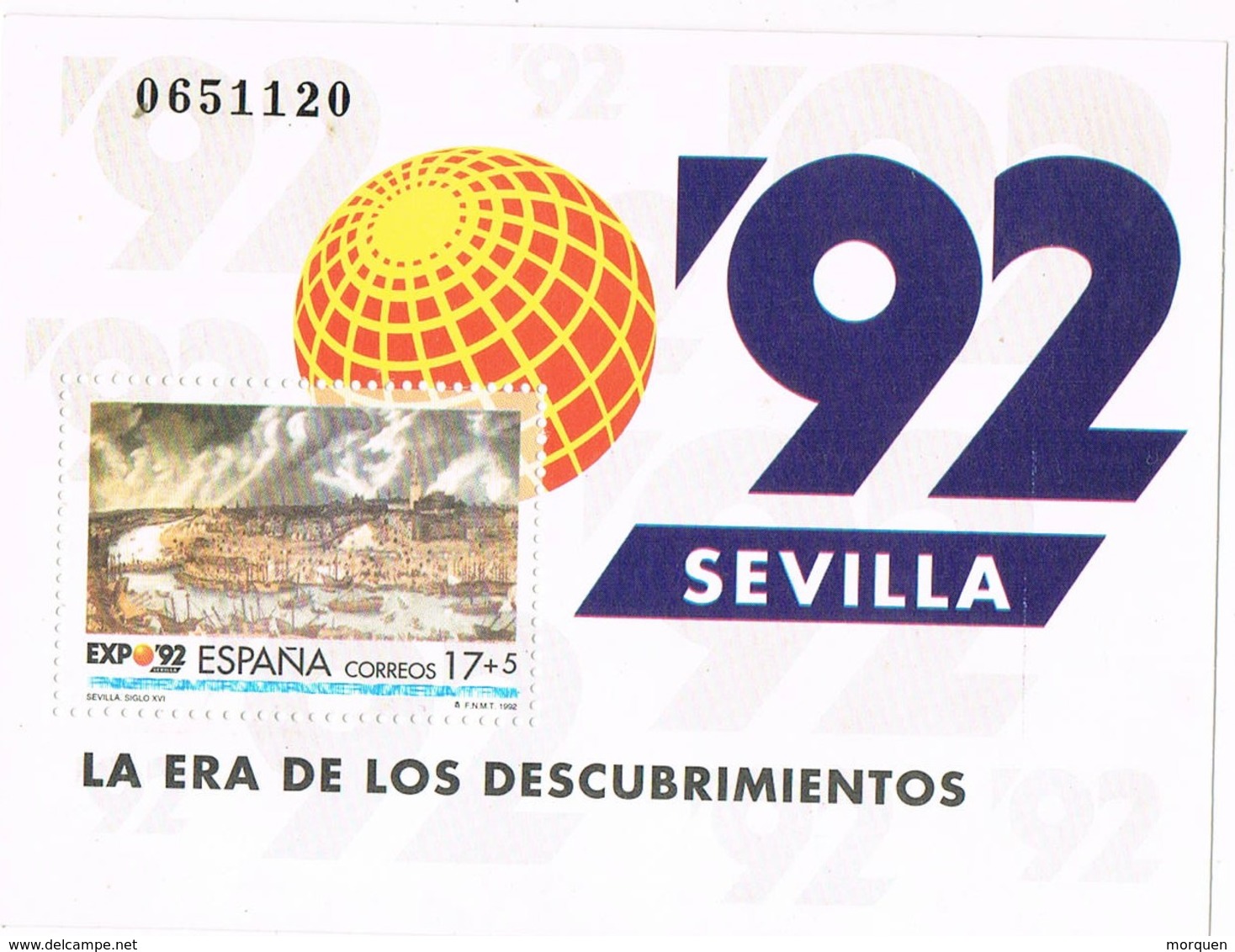 31866. Hojita Exposicion Universal SEVILLA 1992, Ed. Num 3191 ** - Nuevos