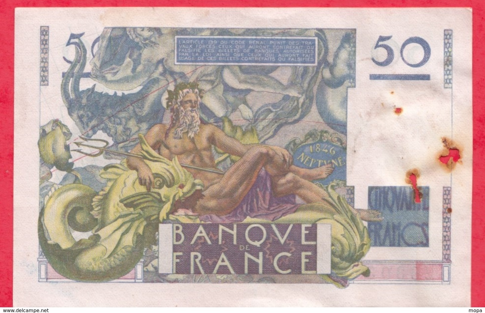 50 Francs "Les Verriers" Du 12/06/1947.A----G/TB+---Série A.61 - 50 F 1946-1951 ''Le Verrier''