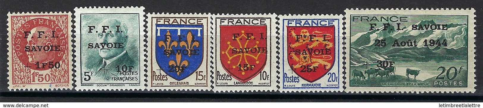 France, Libération, Chambéry ( Savoie ) , 6 Valeurs ** TB Signé - Libération