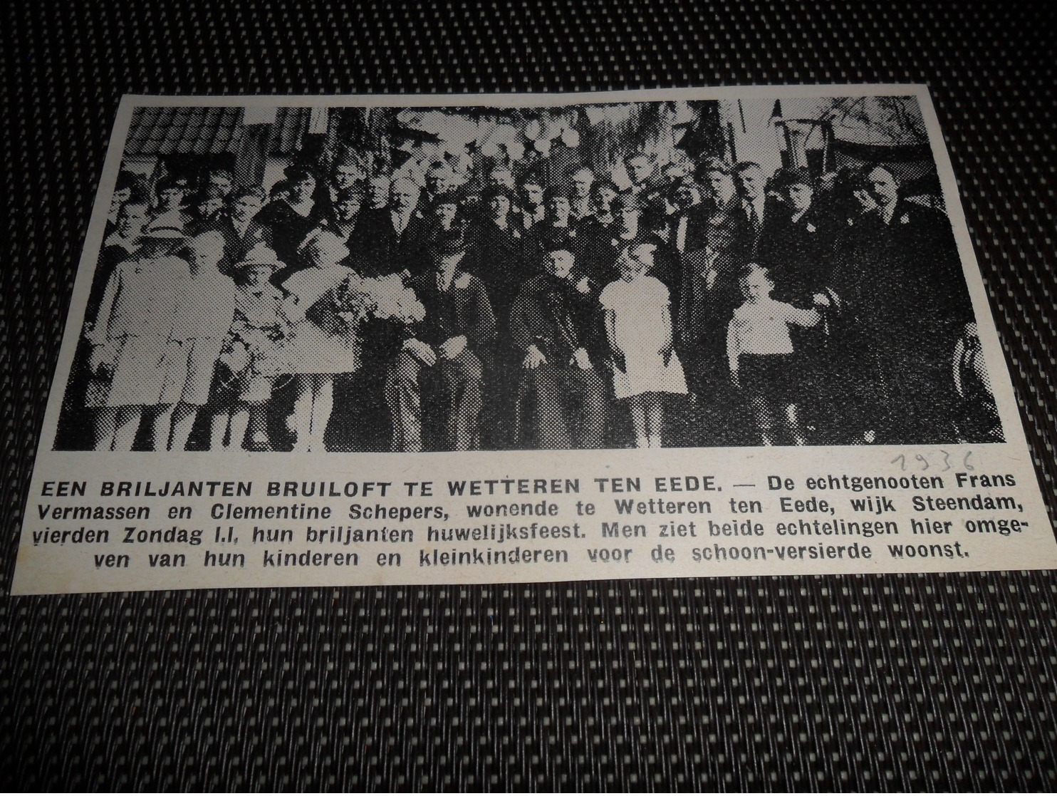 Origineel Knipsel ( 2413 ) Uit Tijdschrift " Ons Volk "  1936  :   Wetteren Ten Eede - Non Classés
