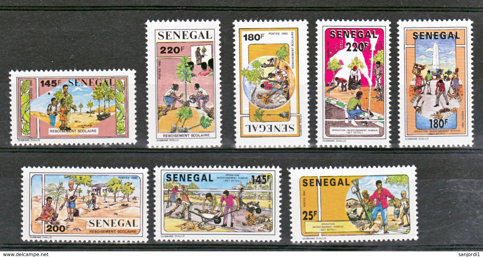 Sénégal  980 983 Et 984 987 Investissement Humain Et Reboisement Neuf ** TB MNH Sin Charnela - Sénégal (1960-...)