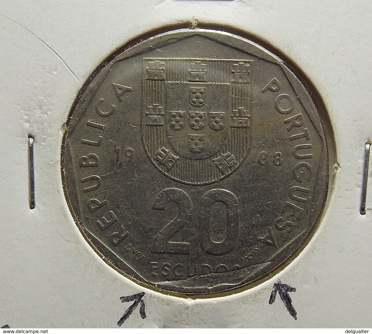 Portugal 20 Escudos 1988 With Defect - Portugal