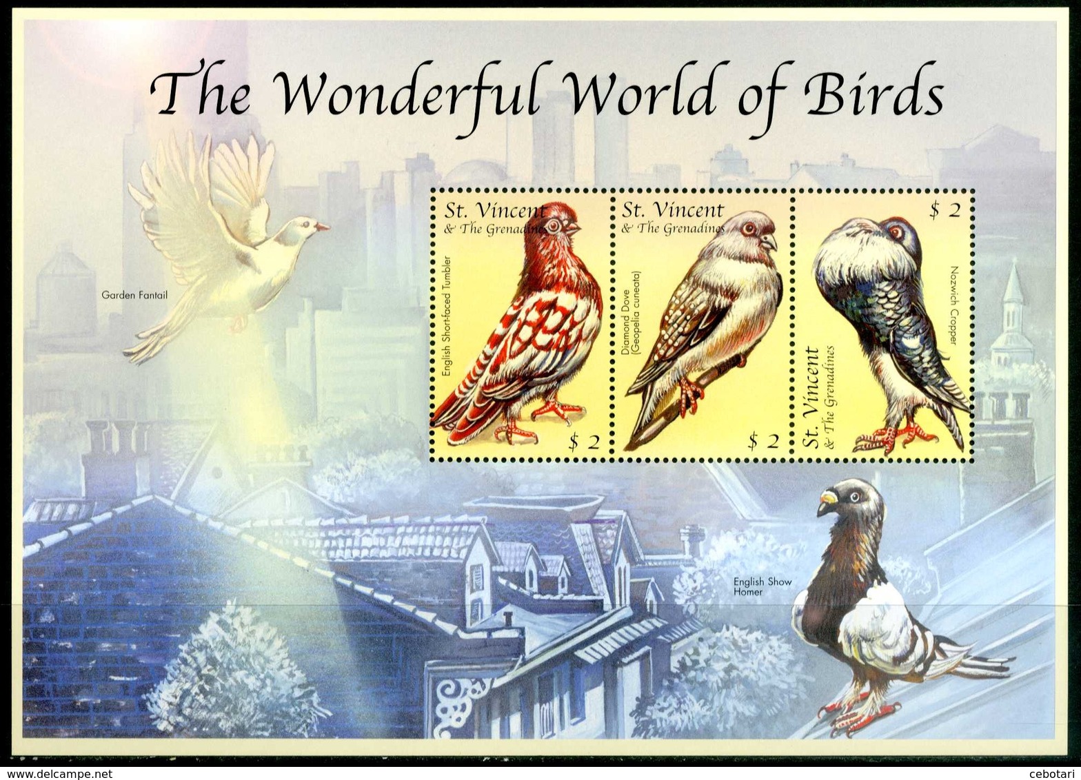 ST VINCENT & GRENADINES 2000** - Uccelli / Birds -  Block Di 3 Val. MNH, Come Da Scansione. - Altri & Non Classificati