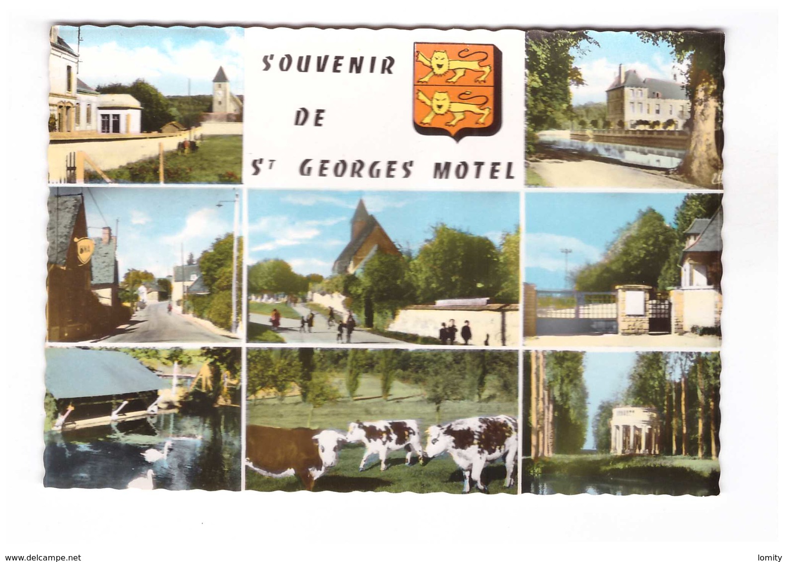 27 St Saint Georges Motel Souvenir Carte 8 Vues + Blason CPSM GF Edit Estel N°23063 - Saint-Georges-Motel