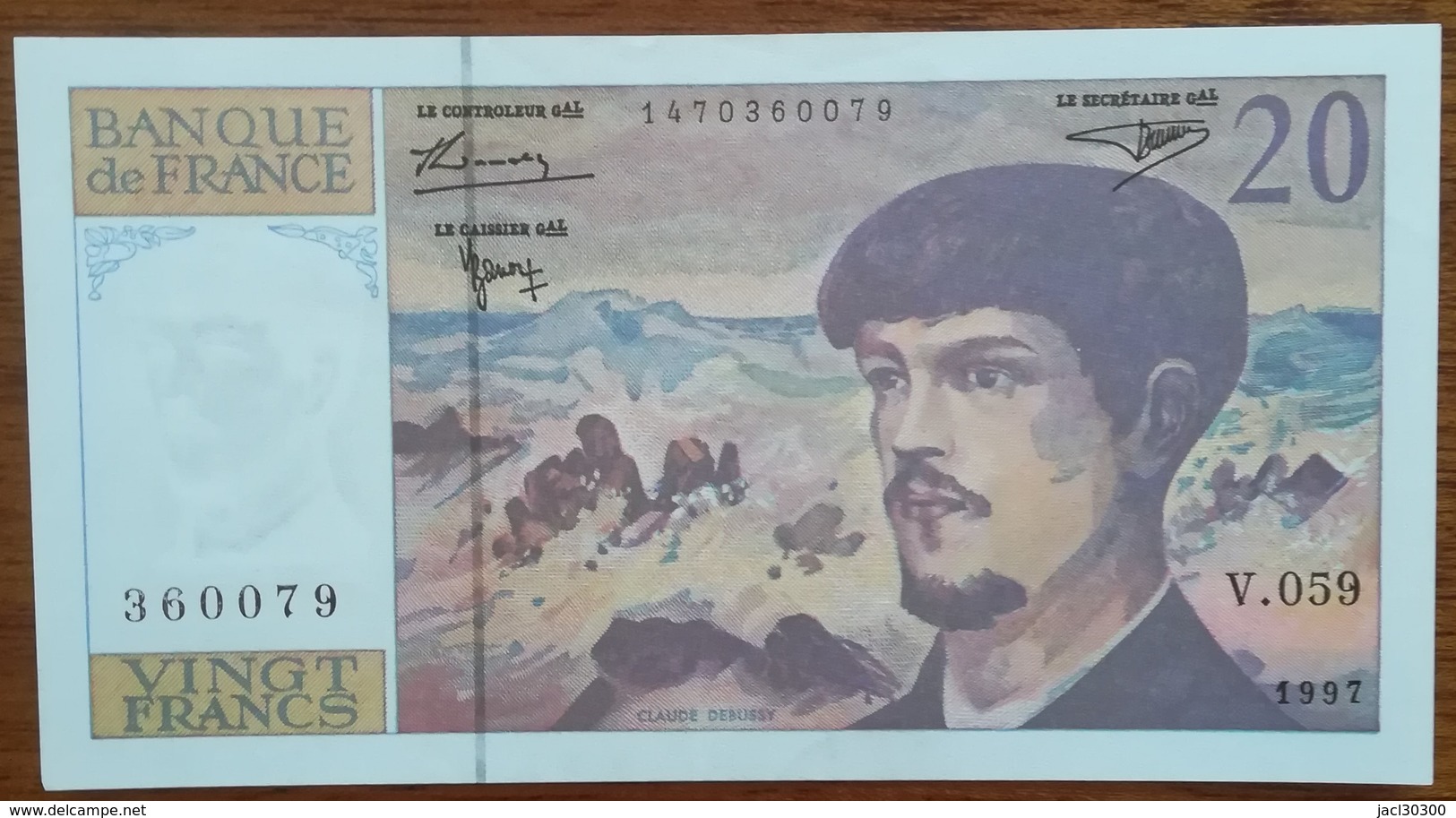 BILLET  20 FRANCS DEBUSSY 1997 * V059 360079 * Très Léger Pli Vertical (3) - 20 F 1980-1997 ''Debussy''