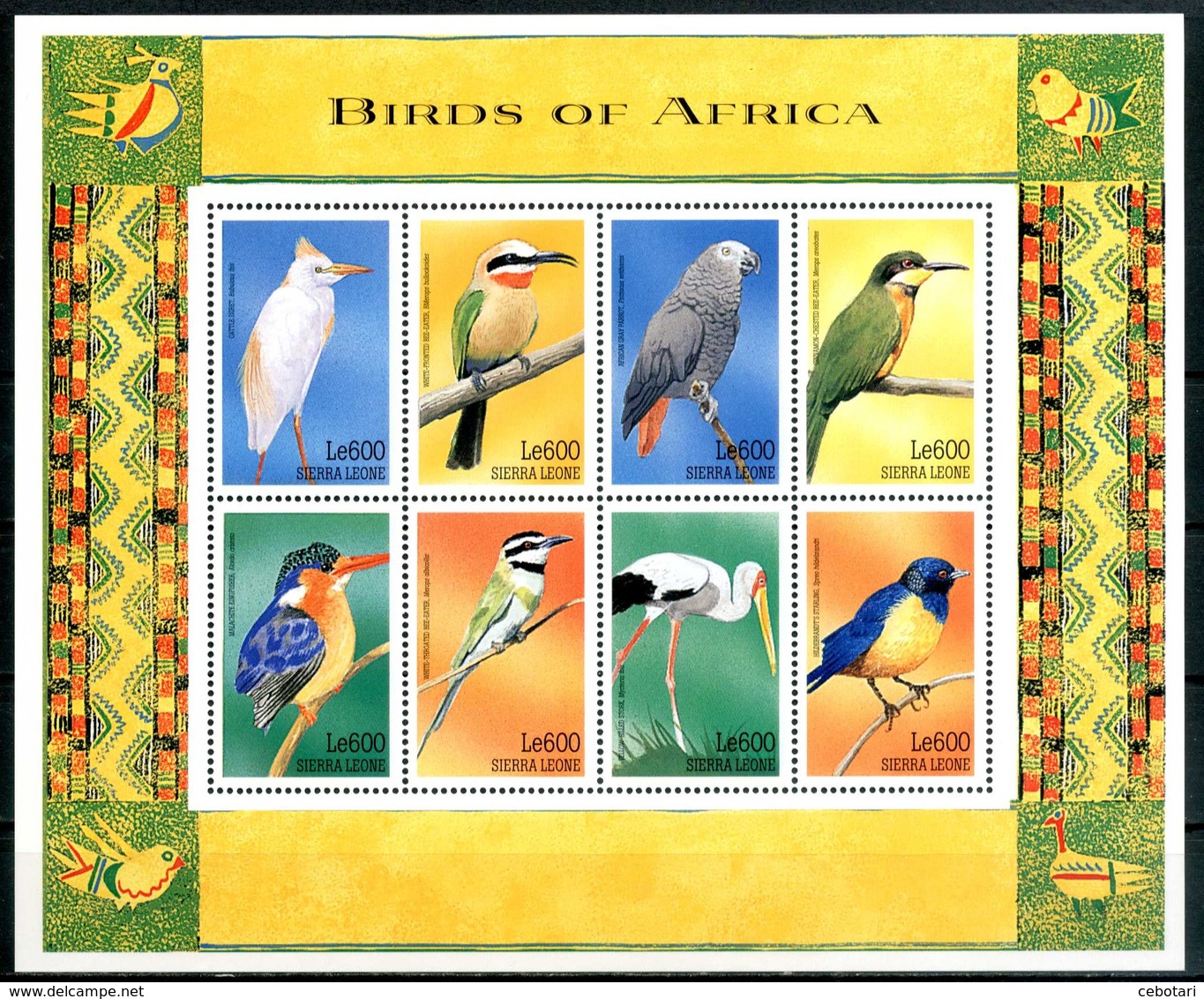 SIERRA LEONE 1999** - Uccelli / Birds -  Block Di 8 Val. MNH, Come Da Scansione. - Altri & Non Classificati