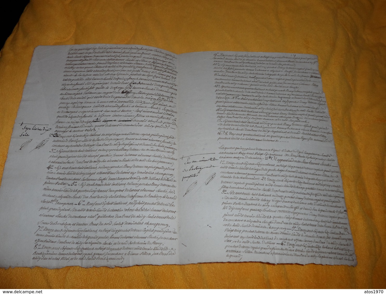 DOCUMENT ANCIEN DE 1806.../ A ETUDIER PARTAGE...4 PAGES ECRITES / CACHET REP.FRA. 50 CEN. - Manuscrits