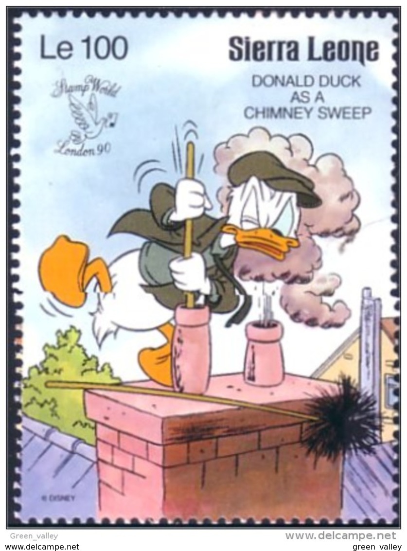 806 Sierra Leone Donald Duck Chimney Sweeper Ramoneur MNH ** Neuf SC (SIE-47c) - Autres & Non Classés