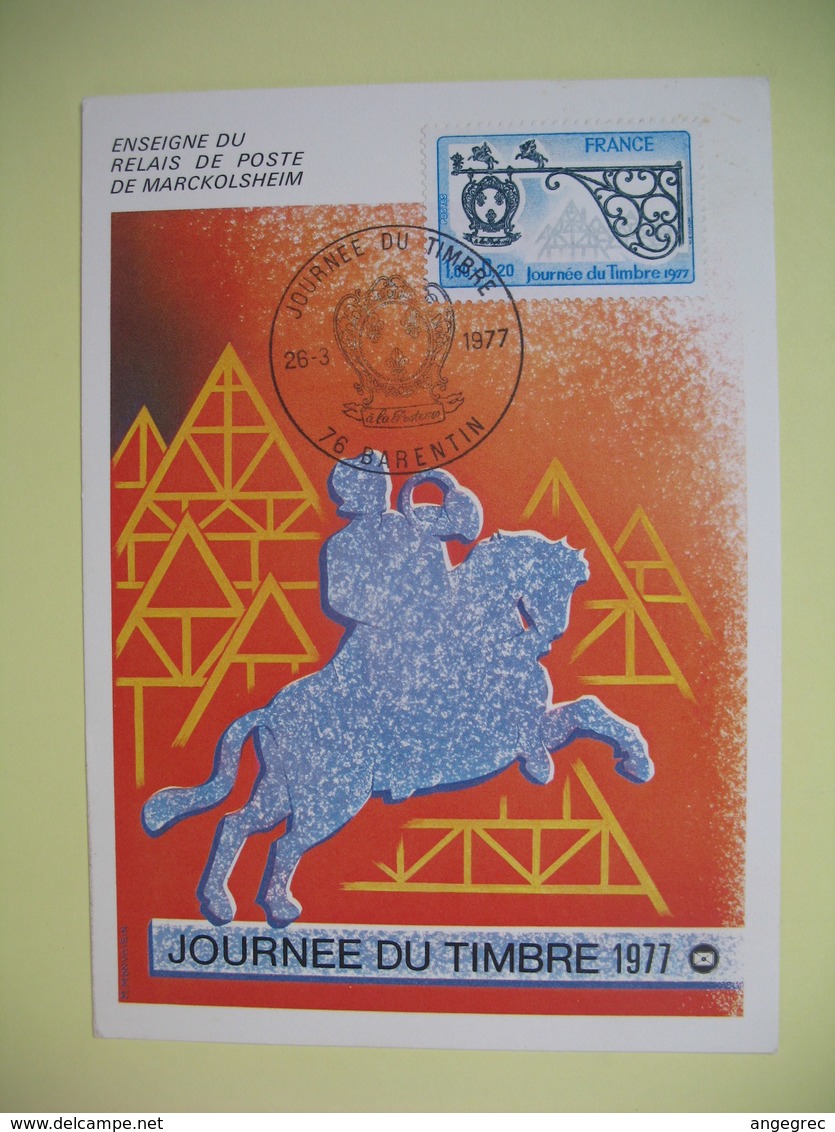 Carte  - Journée Du Timbre  1977  Barentin - Lettres & Documents