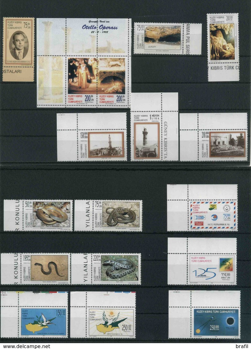 1999 Cipro Del Nord, Annata Completa, Tutte Serie Complete Nuove (**) - Unused Stamps