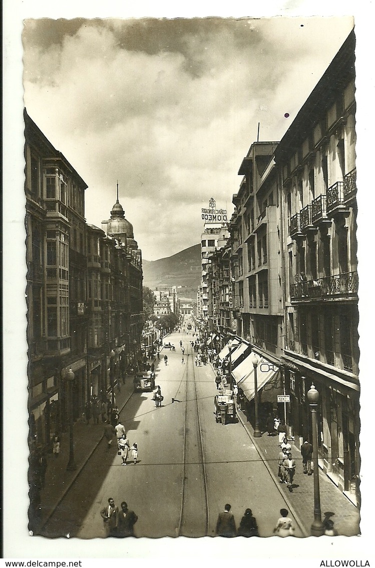 2588 " OVIEDO - CALLE DE FRUELA - TRAM,CAMION " CARTOLINA POSTALE ANIMATA ORIGINALE NON SPEDITA - Asturias (Oviedo)