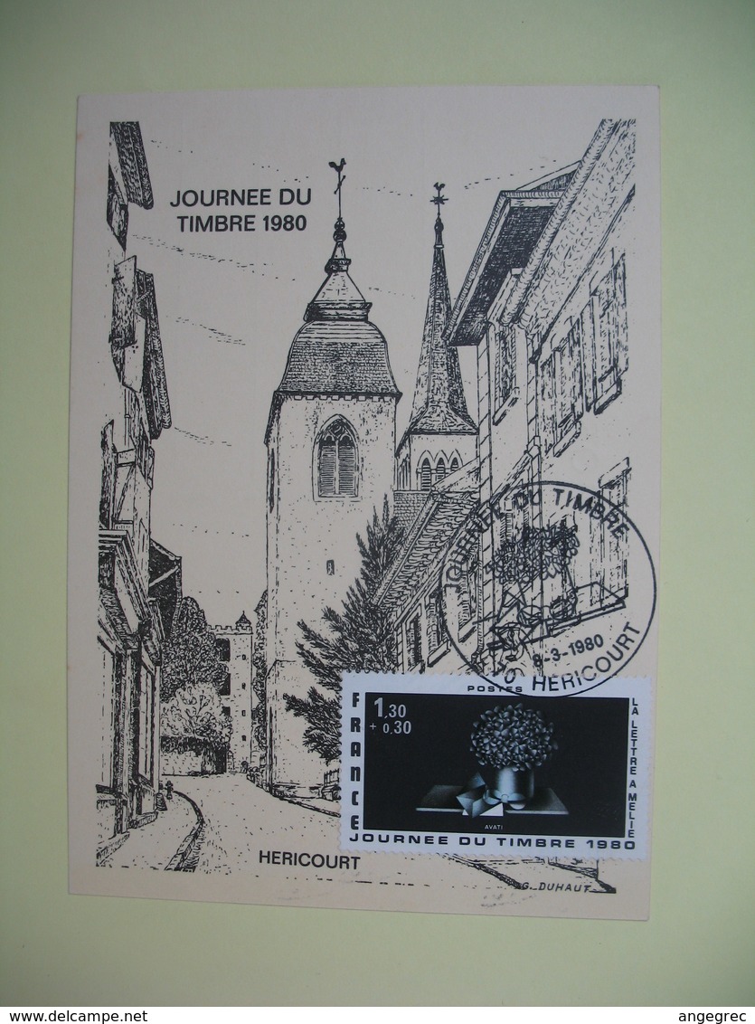 Carte  - Journée Du Timbre  1980  Héricourt - Covers & Documents