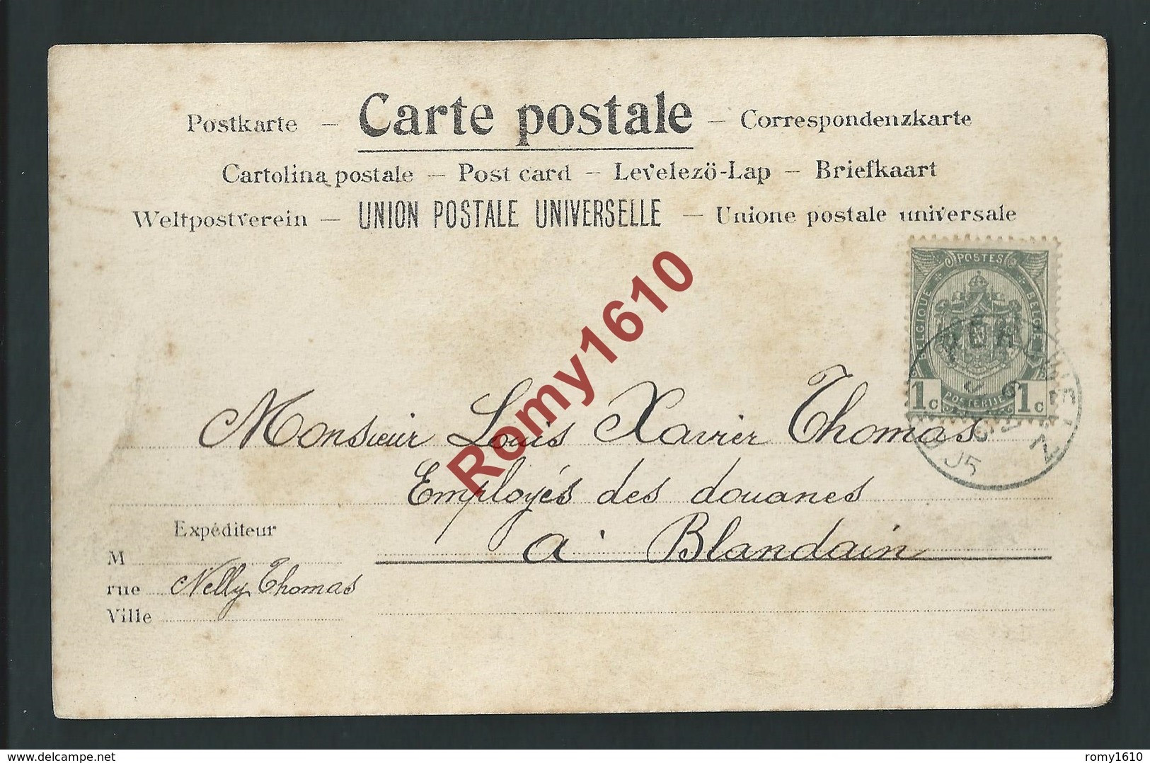 PERUWELZ. Grand Bazar Parisien . Belle Carte Très Animée.   1905. Scan Recto /verso. - Péruwelz