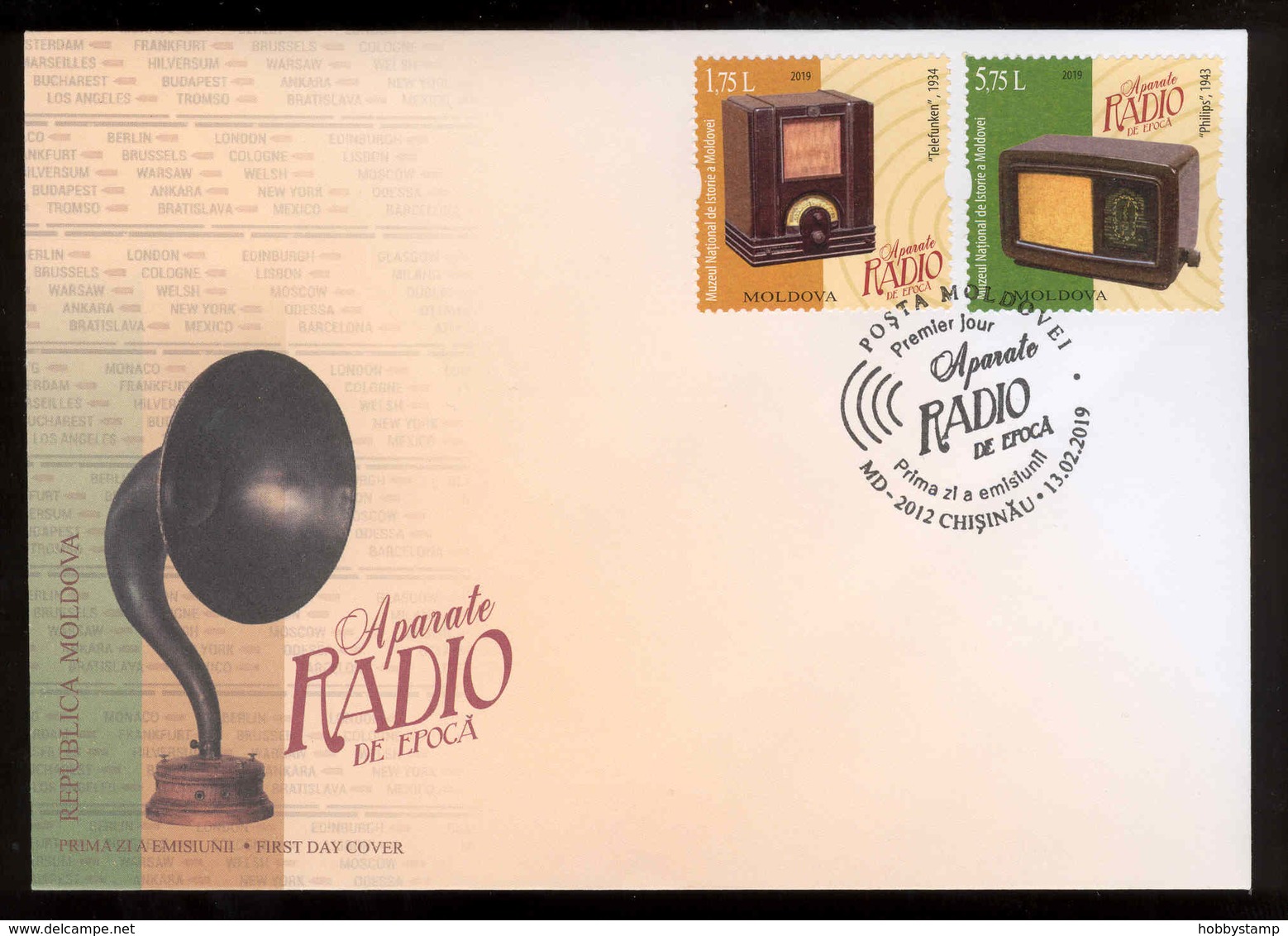 Moldova 2019 Vintage Radio Devices Philips Telefunken FDC - Moldova