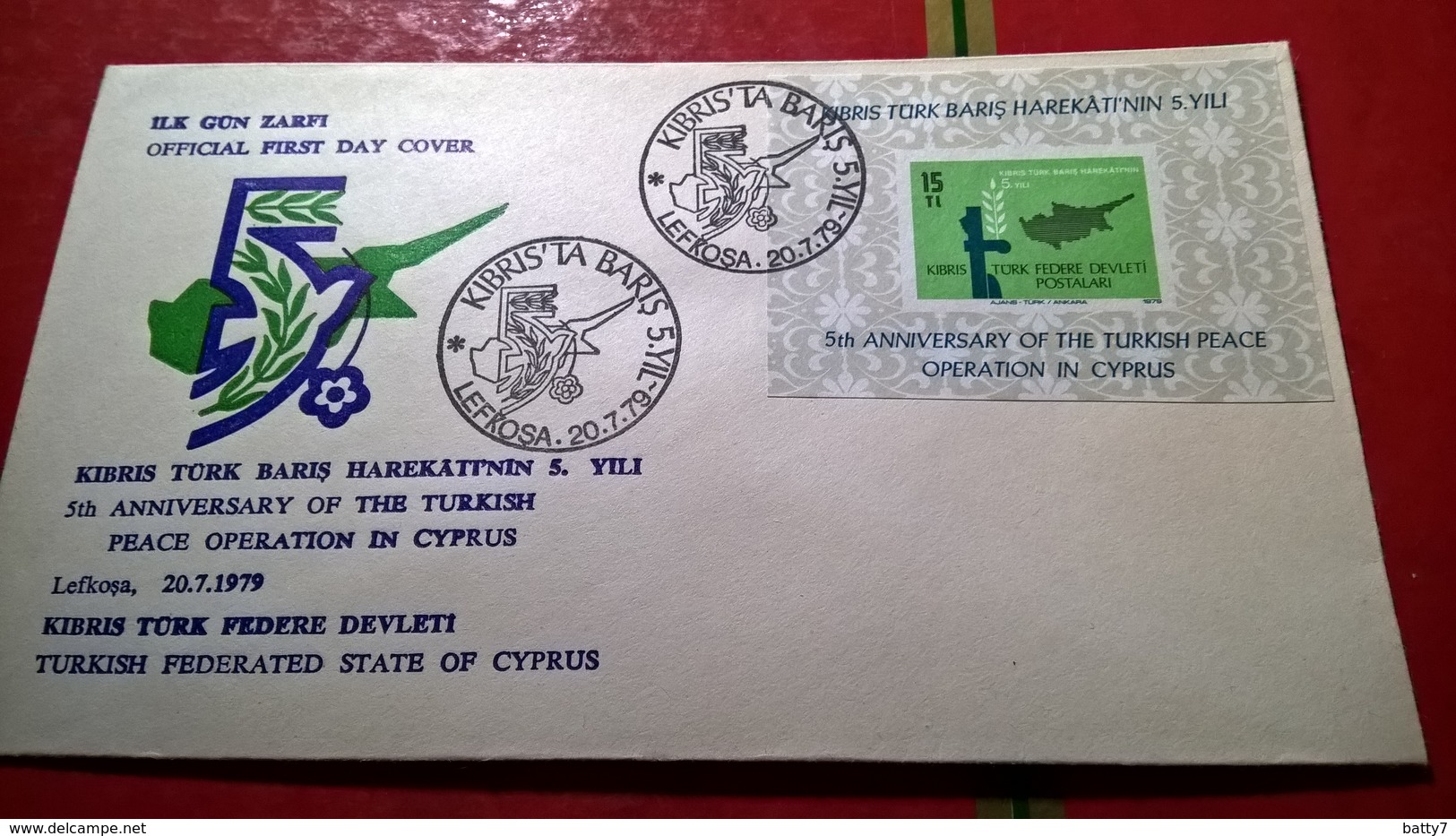 KIBRIS TURK CIPRO TURCA 1979 OPERATION PEACE - Storia Postale