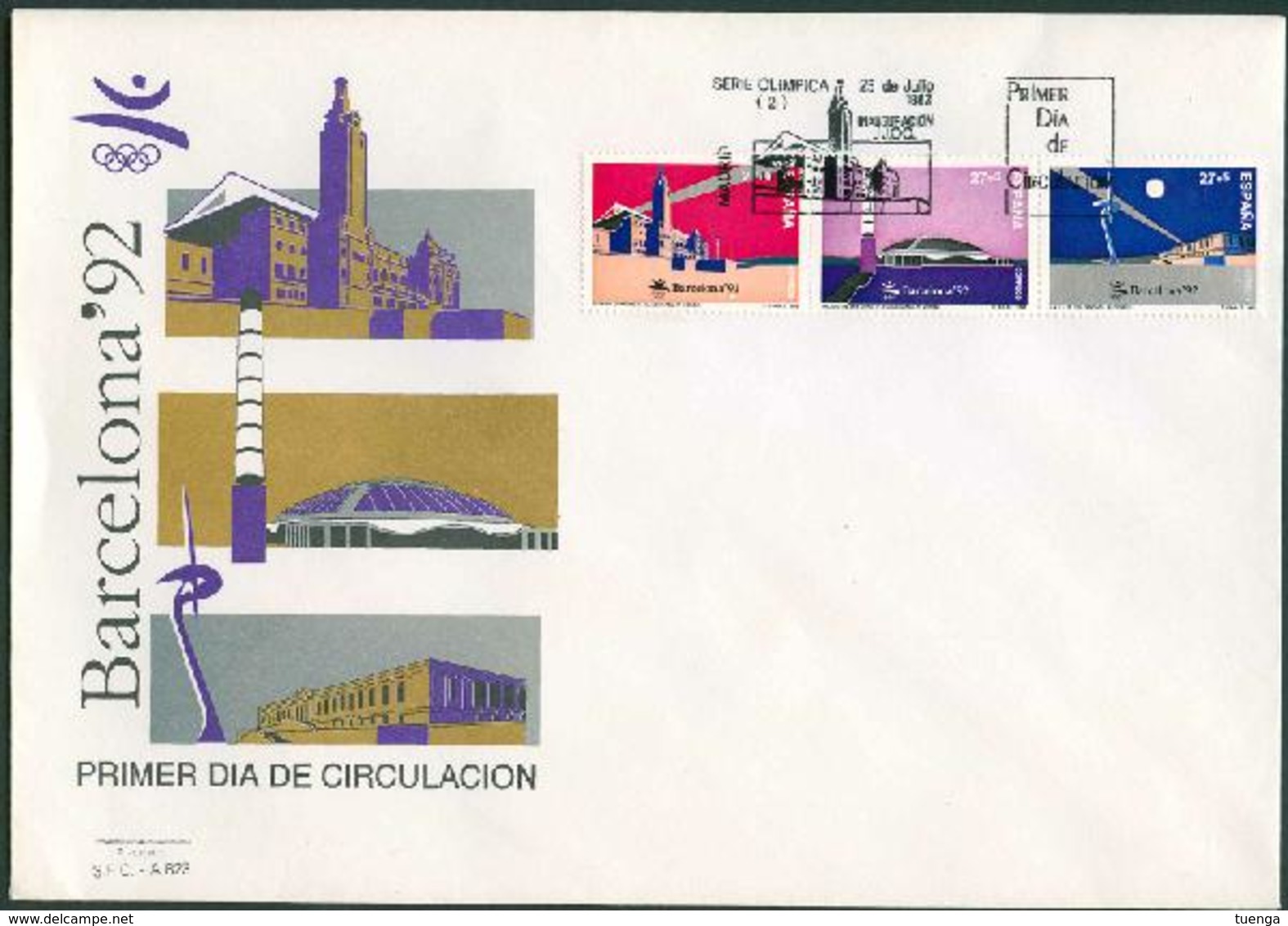 España 1992. Edifil 3215/17** + SPD - Juegos De La XXV Olimpiada Barcelona 92 - Nuevos