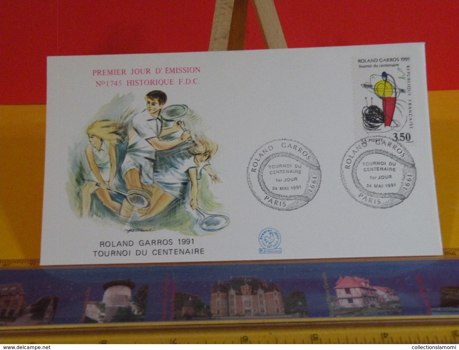 Roland Garros Tournoi - Paris - 24.5.1991 FDC 1er Jour N°1745 - Coté 3€ - 1990-1999