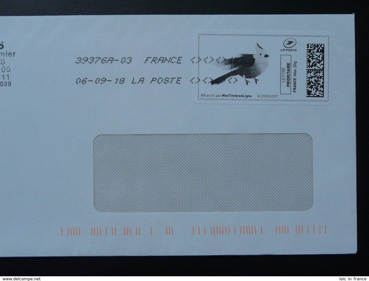 Oiseau Bird Perruche Parrot Timbre En Ligne Sur Lettre (e-stamp On Cover) TPP 3987 - Oblitérations & Flammes