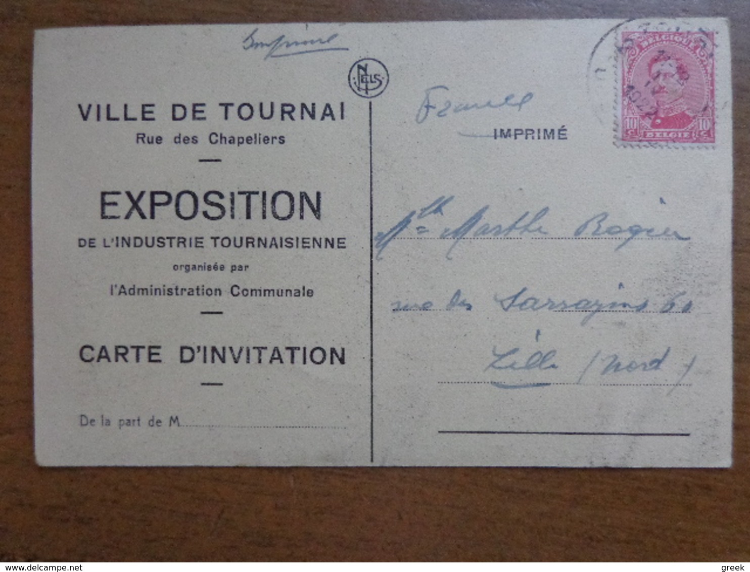 Doornik - Tournai, Exposition De L'industrie Tournaisienne --> Beschreven 1922 - Tournai