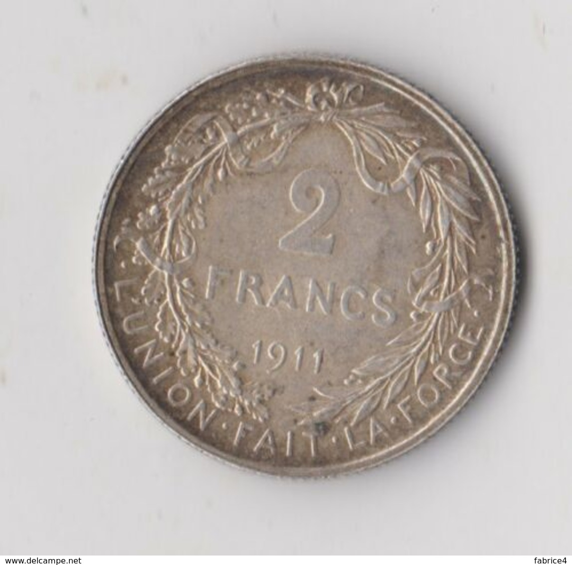 2 Francs 1911 FR, Albert 1er, Argent - 2 Francs