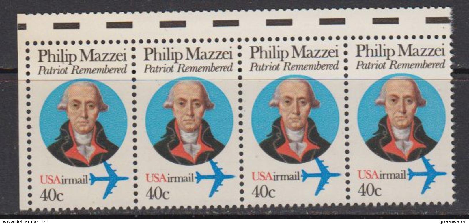 USA 1992 Philip Mazzei 1v Strrip Of 4 ** Mnh (41837C) - Ongebruikt