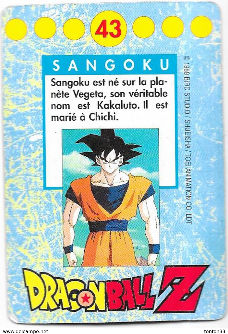 LOT de 114 CARTES DRAGONBALL Z  BIRD STUDIO 1987 -