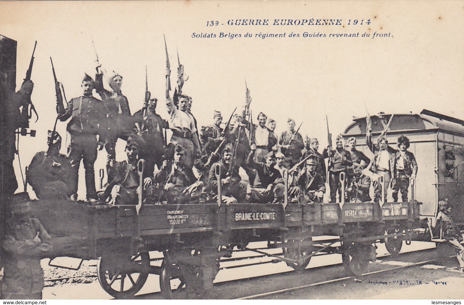 CPA - GUERRE EUROPEENNE 1914 - BRAINE-LE-COMTE - Sldats Belges Du Régiment Des Guides. - War 1914-18