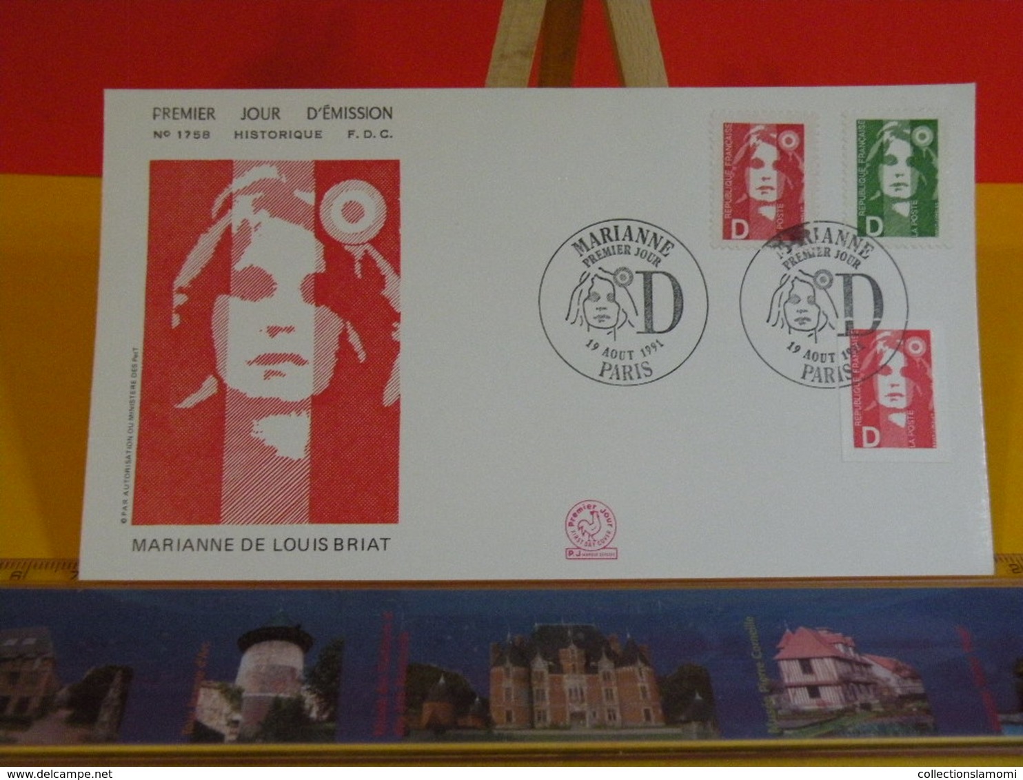 Marianne De Louis Briat - Paris - 19.8.1991 FDC 1er Jour N°1758 - Coté 3€ - 1990-1999