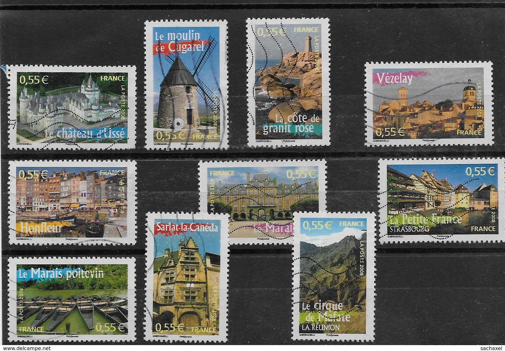 2008  France  N°  4161  à 4170  Série Complète  Oblit ( Bf 117  La France à Voir N°11 ) - Oblitérés