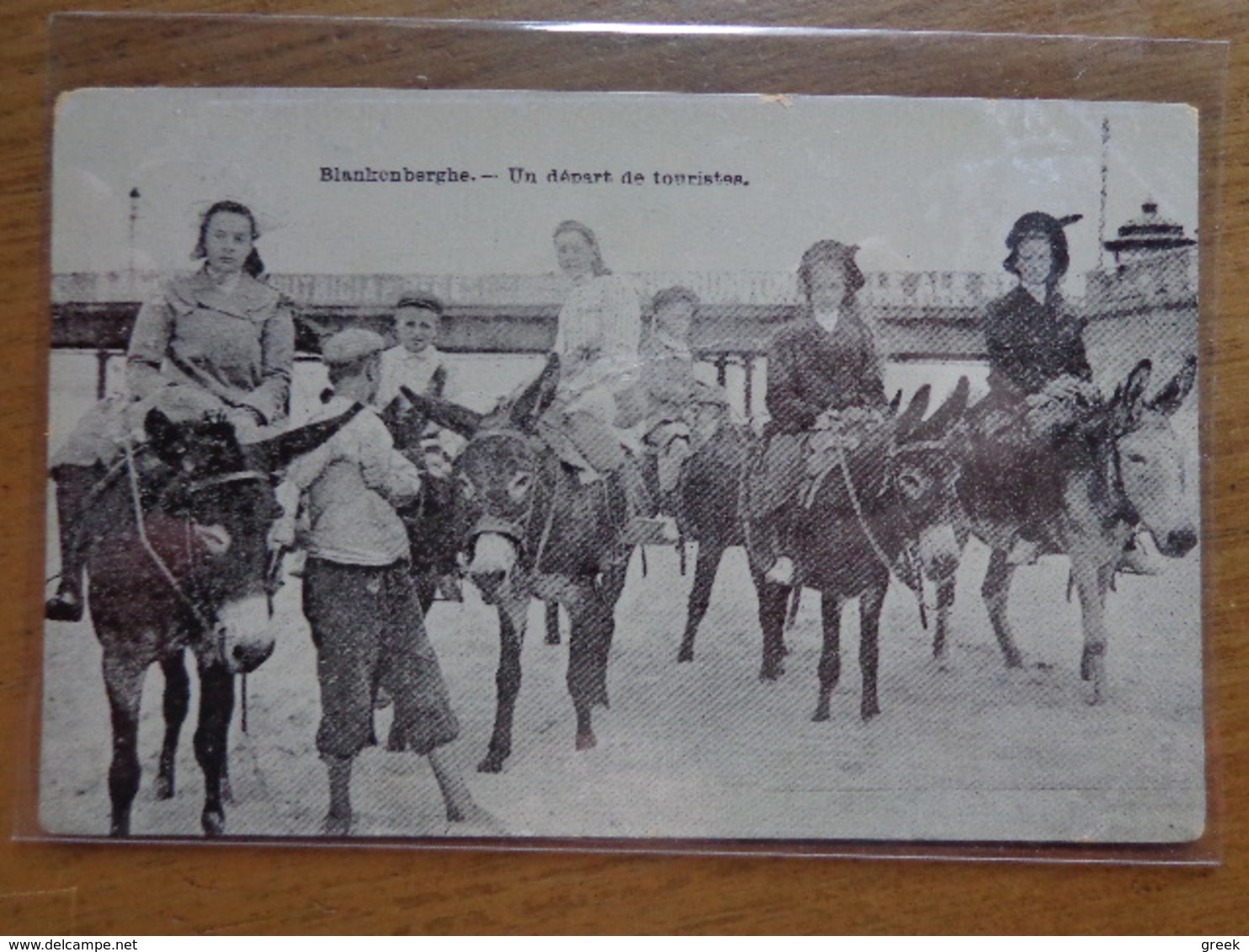 Blankenberge, Un Départ De Touristes (toeristen Op Ezel, Ane, Donkey) -> Beschreven 1907 - Blankenberge