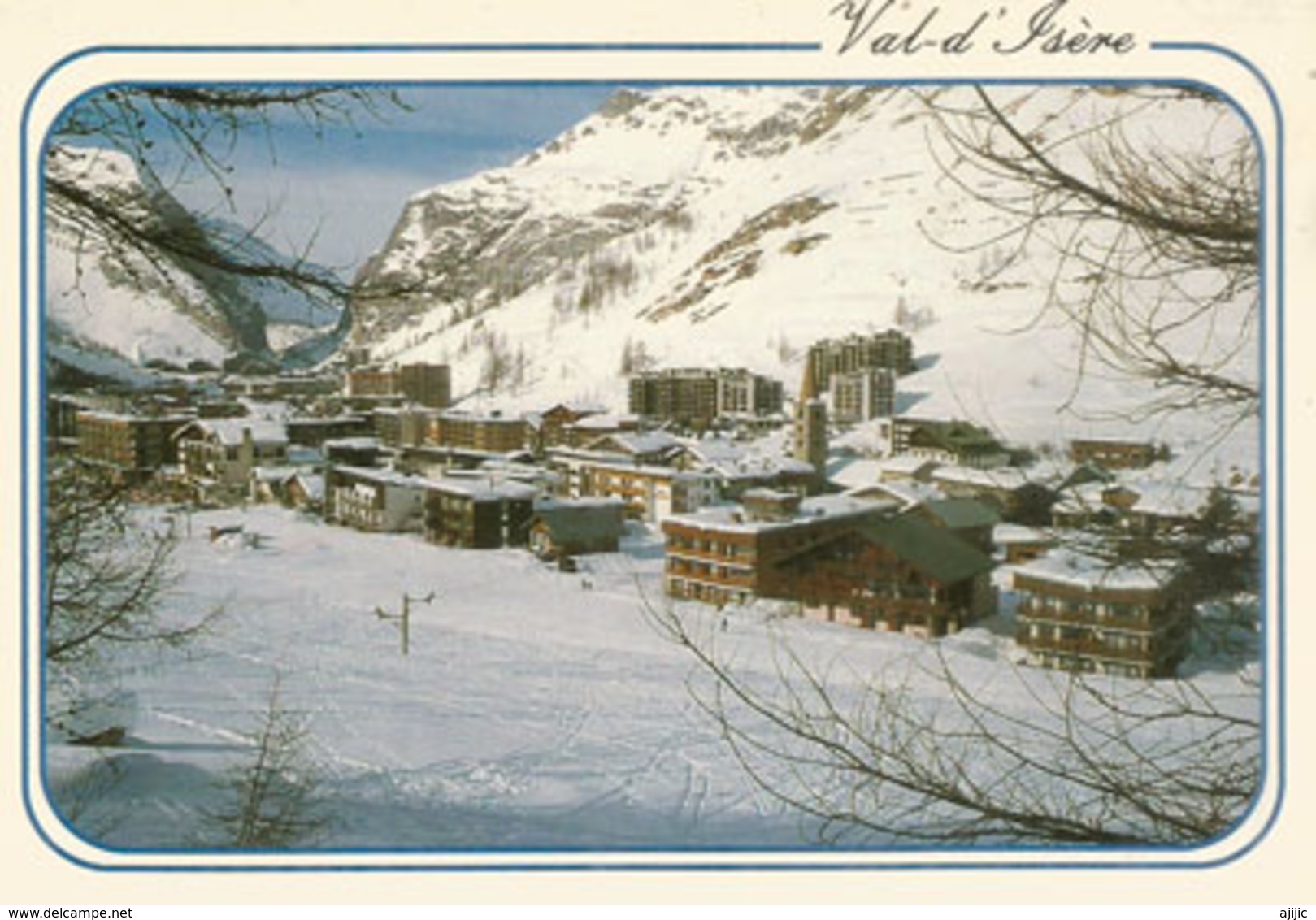 La Rue Principale L'hiver, Val D'Isère, Carte écrite Au Verso - Val D'Isere