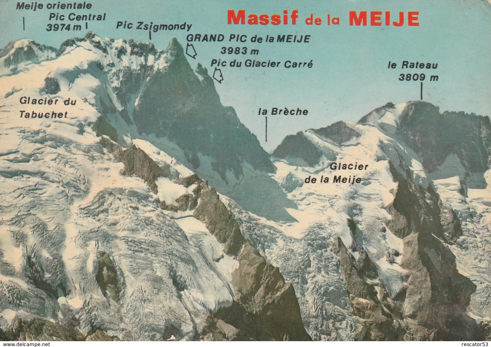 Rare Cpsm Massif De La Meije - Sonstige & Ohne Zuordnung