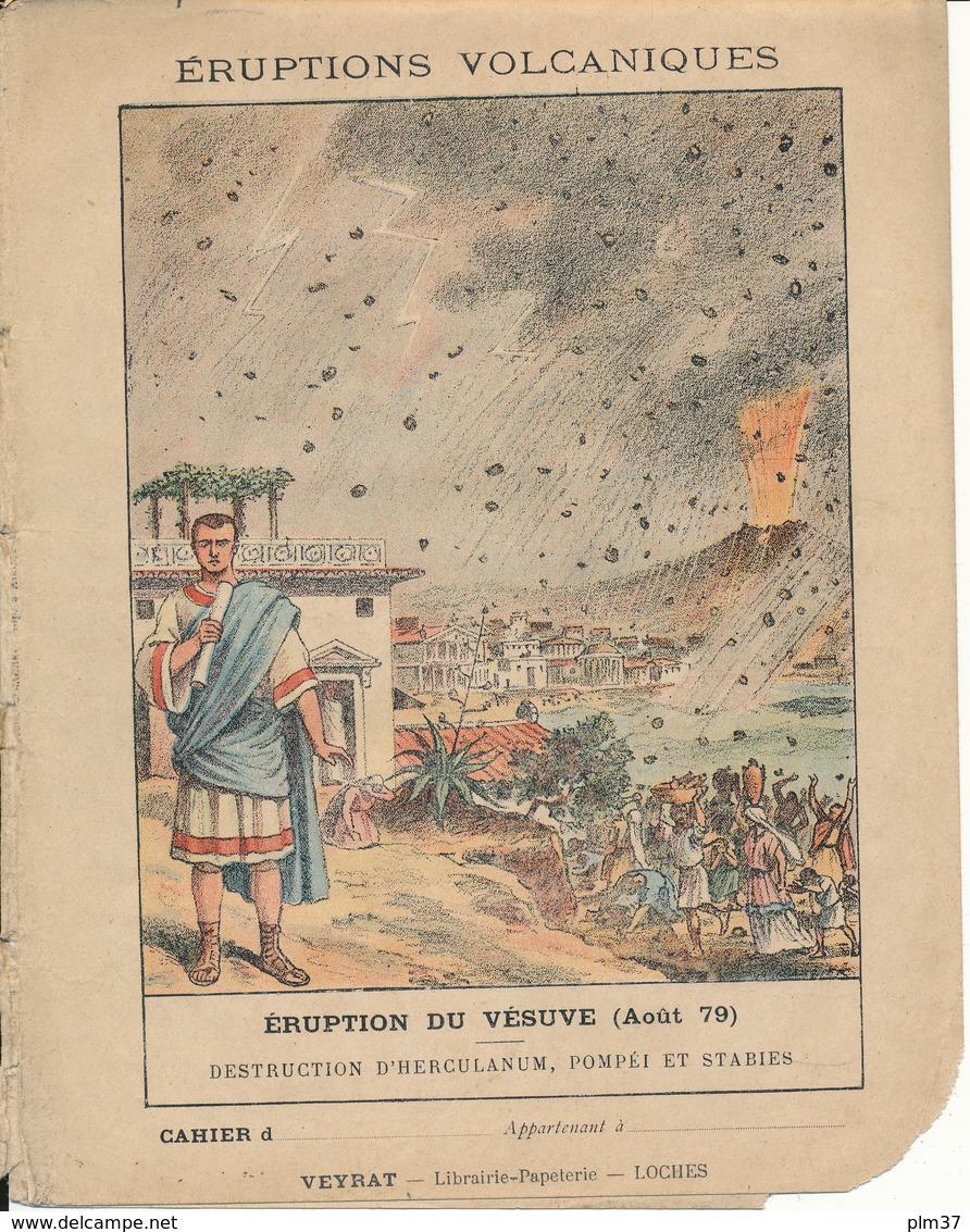 Couverture De Cahier - Eruption Du  Vésuve ( Aout 79) - Schuehmacher - Protège-cahiers