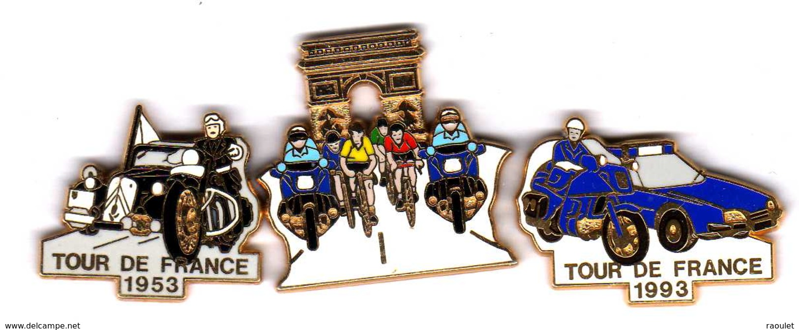 3 Pin's Gendarmerie Puzzle Tour De France Traction  Zamac Y.Delsart - Armee