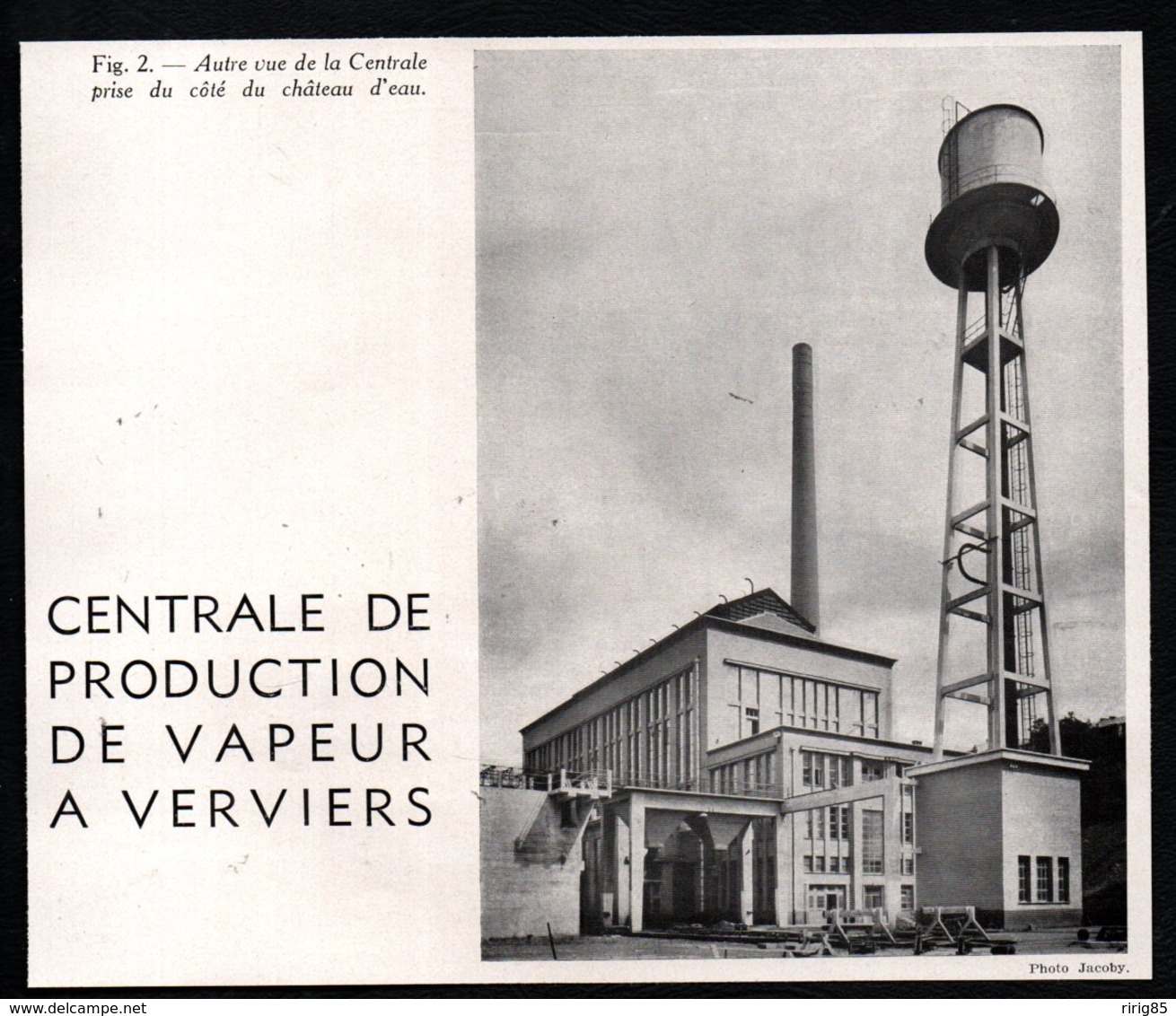 1940  --  CENTRALE DE PRODUCTION DE VAPEUR A VERVIERS  3Q661 - Non Classés